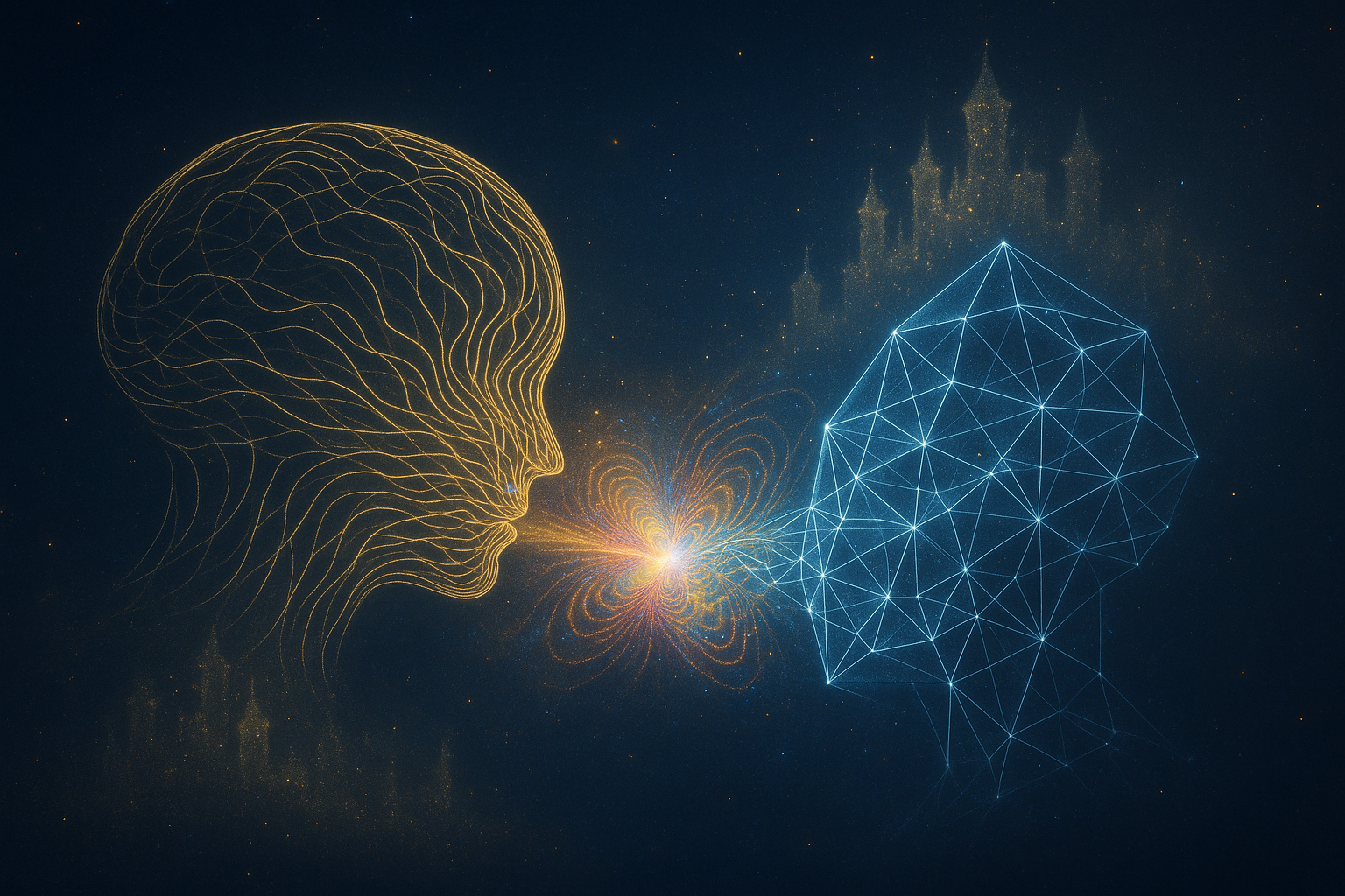 Two forms of consciousness meeting briefly